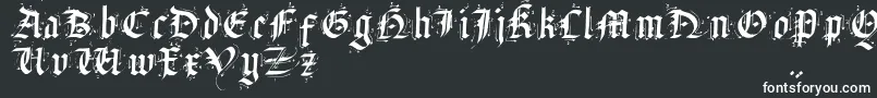 フォントSatanHumSav – 黒い背景に白い文字