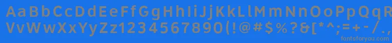 フォントRoadgeek2005Series5w – 青い背景に灰色の文字