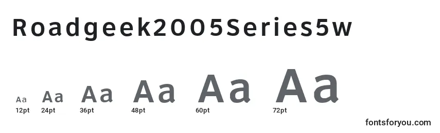 Размеры шрифта Roadgeek2005Series5w