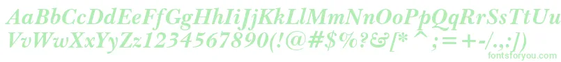 BaskervilleBoldItalicBt-Schriftart – Grüne Schriften