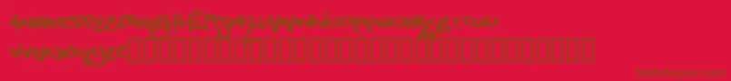 Grand Stylus Font – Brown Fonts on Red Background
