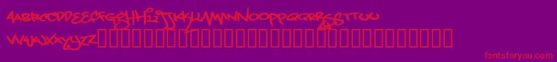 Grand Stylus Font – Red Fonts on Purple Background