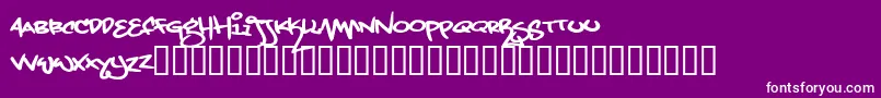 Grand Stylus Font – White Fonts on Purple Background