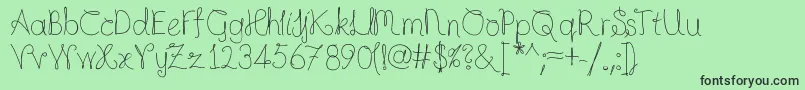 Completelyscripted Font – Black Fonts on Green Background