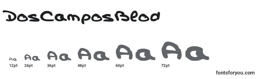 DosCamposBlod Font Sizes