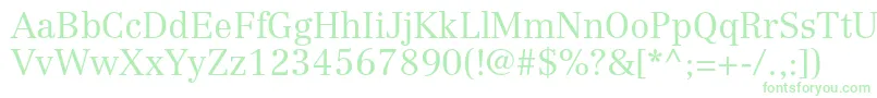 CentennialltstdLight Font – Green Fonts on White Background