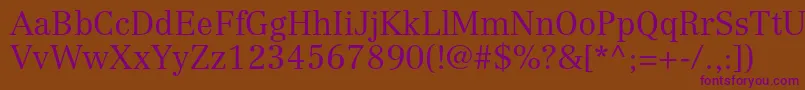 CentennialltstdLight Font – Purple Fonts on Brown Background