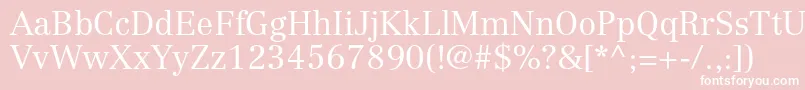 CentennialltstdLight Font – White Fonts on Pink Background