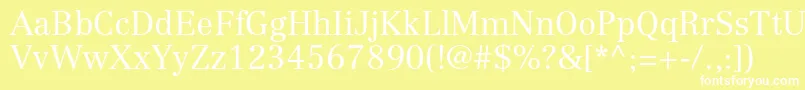 CentennialltstdLight Font – White Fonts on Yellow Background