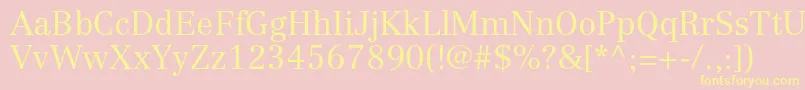 CentennialltstdLight Font – Yellow Fonts on Pink Background