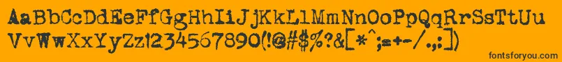 DsVtcoronaCyr Font – Black Fonts on Orange Background
