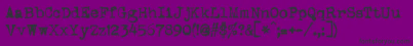 DsVtcoronaCyr Font – Black Fonts on Purple Background