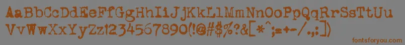 DsVtcoronaCyr Font – Brown Fonts on Gray Background