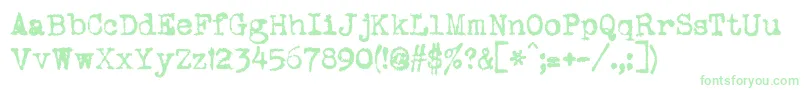 DsVtcoronaCyr Font – Green Fonts on White Background
