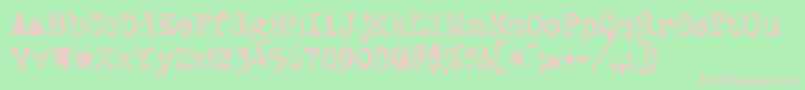 DsVtcoronaCyr Font – Pink Fonts on Green Background