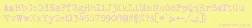 DsVtcoronaCyr Font – Pink Fonts on Yellow Background