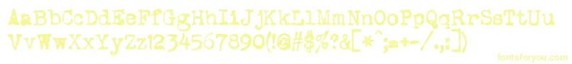 DsVtcoronaCyr-Schriftart – Gelbe Schriften