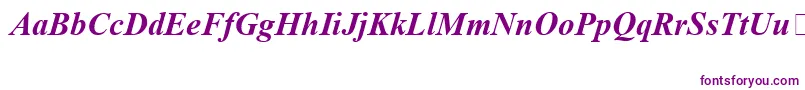TimesNewRomanSpecialG1BoldItalic-Schriftart – Violette Schriften auf weißem Hintergrund