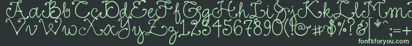 DjFancy Font – Green Fonts on Black Background