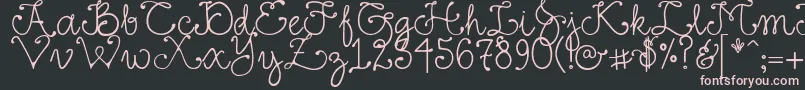DjFancy Font – Pink Fonts on Black Background
