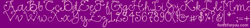 DjFancy Font – Pink Fonts on Purple Background
