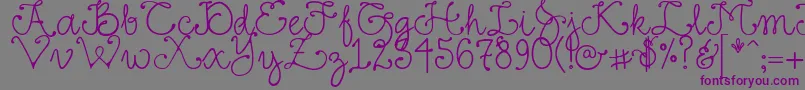 DjFancy Font – Purple Fonts on Gray Background