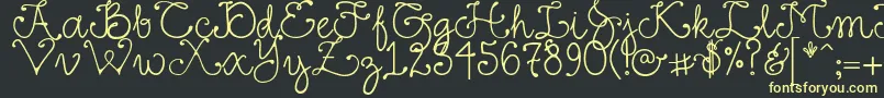 DjFancy Font – Yellow Fonts on Black Background