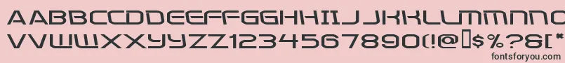 フォントKometenmelodie2 – ピンクの背景に黒い文字