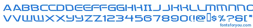 フォントKometenmelodie2 – 白い背景に青い文字