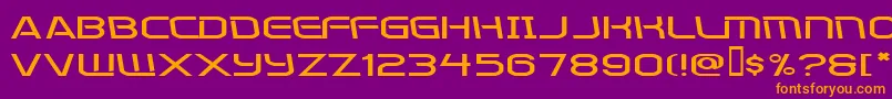 Kometenmelodie2 Font – Orange Fonts on Purple Background