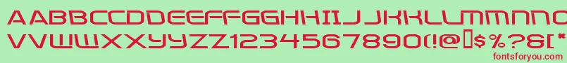 Kometenmelodie2 Font – Red Fonts on Green Background