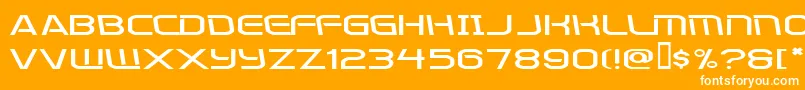 Kometenmelodie2 Font – White Fonts on Orange Background