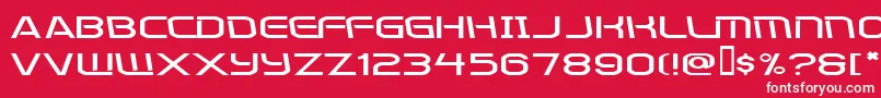 フォントKometenmelodie2 – 赤い背景に白い文字