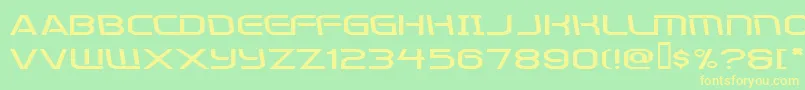 Kometenmelodie2 Font – Yellow Fonts on Green Background