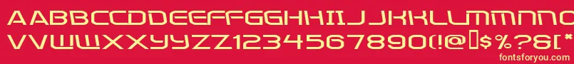 Kometenmelodie2 Font – Yellow Fonts on Red Background