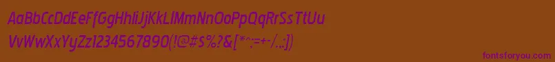 Шрифт PakenhambkItalic – фиолетовые шрифты на коричневом фоне