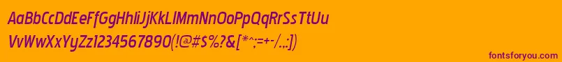 PakenhambkItalic Font – Purple Fonts on Orange Background
