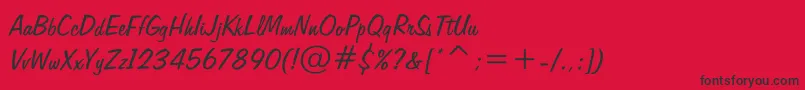 Slowsanders Font – Black Fonts on Red Background