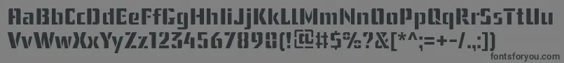 UssrStencil Font – Black Fonts on Gray Background