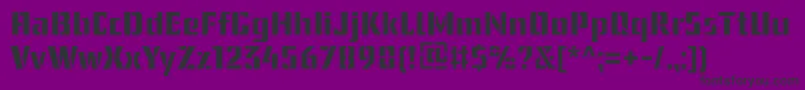 UssrStencil Font – Black Fonts on Purple Background