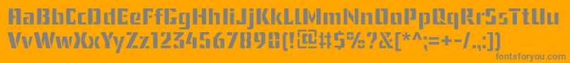 UssrStencil Font – Gray Fonts on Orange Background