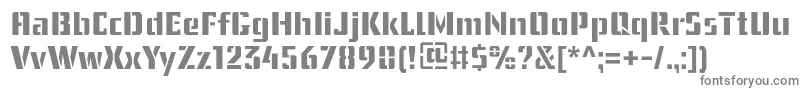 UssrStencil Font – Gray Fonts on White Background
