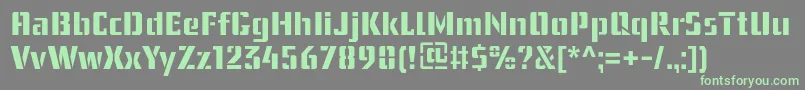 Шрифт UssrStencil – зелёные шрифты на сером фоне