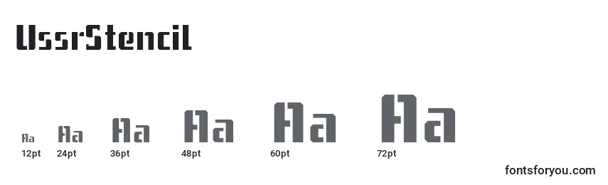 UssrStencil Font Sizes