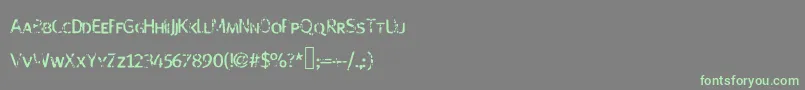 Strangeboy Font – Green Fonts on Gray Background