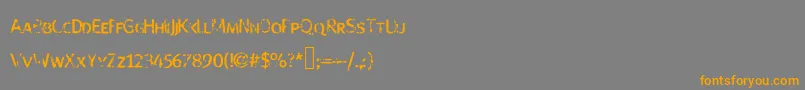 Strangeboy Font – Orange Fonts on Gray Background