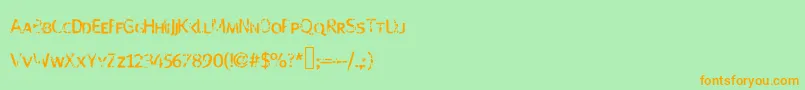 Strangeboy Font – Orange Fonts on Green Background