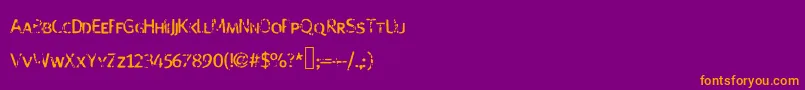 Strangeboy Font – Orange Fonts on Purple Background