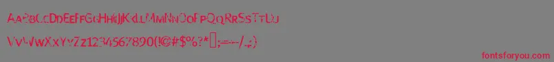 Strangeboy Font – Red Fonts on Gray Background