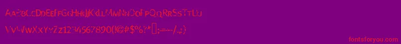 Strangeboy Font – Red Fonts on Purple Background